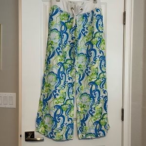 Lilly Pulitzer Linen Beach Pants Size M Crystal Coast